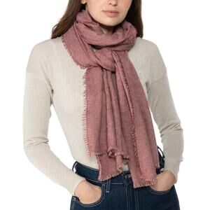 INC International Concepts Two-Tone Textured Shine Wrap Scarf Wine, NWT